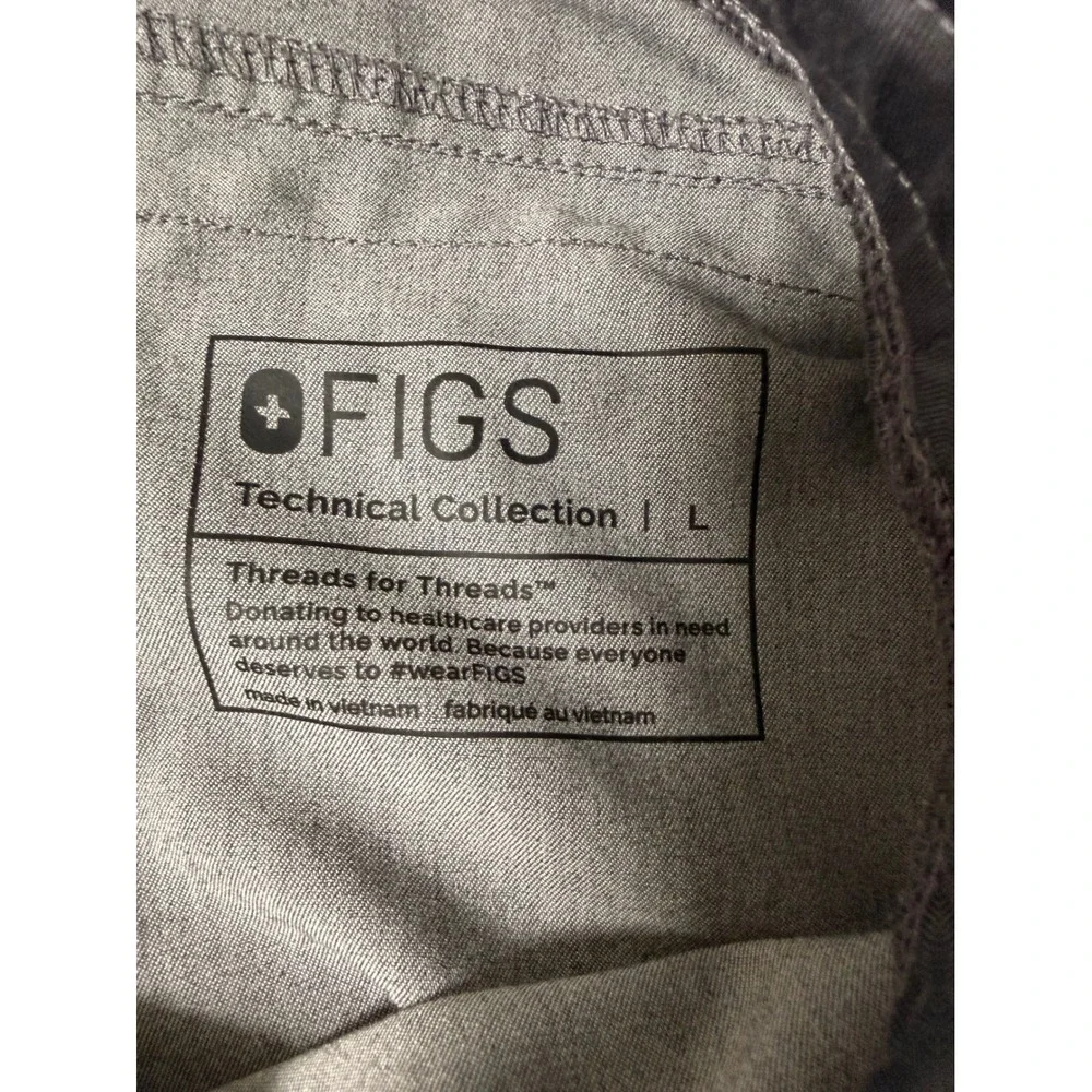 Figs Technical Collection T2001 Grey Cargo Scrub Pants Mens Large L Heathered